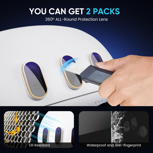 Protector De Lentes 2 Pack Y Tapa Para Oculus Quest 3 Gold