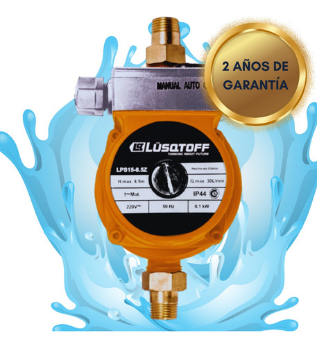 Imagen 1 de 10 de Bomba Presurizadora Termotanque O Calefón Eléctrico O Gas. Más Presión Agua. Ideal 2 Baños Duchas. Lusqtoff Lps
