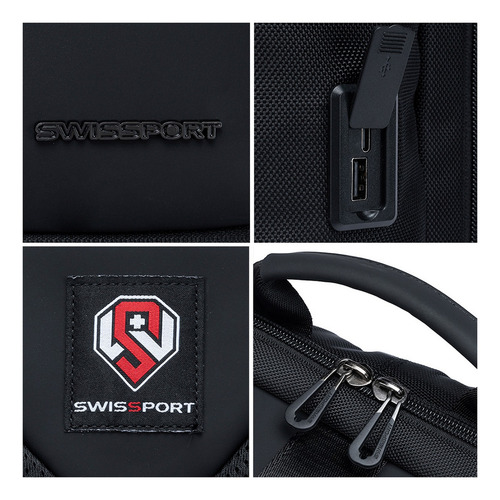 Mochila Executiva Casual Espaçosa Notebook Trabalho Viagem Cor Preto Desenho do tecido Lisa