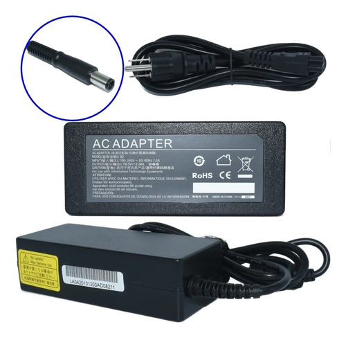 Cargador Compatible 19.5v 3.34a 65w Dell Latitude 15 3580