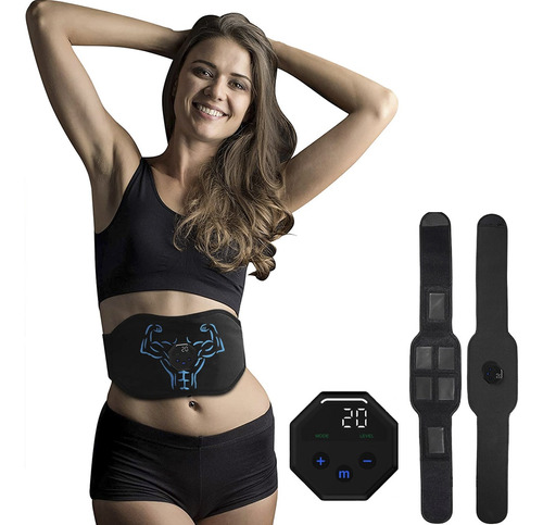 Estimulador Muscular Recargable Ems Belt Abdominal Eléctrico