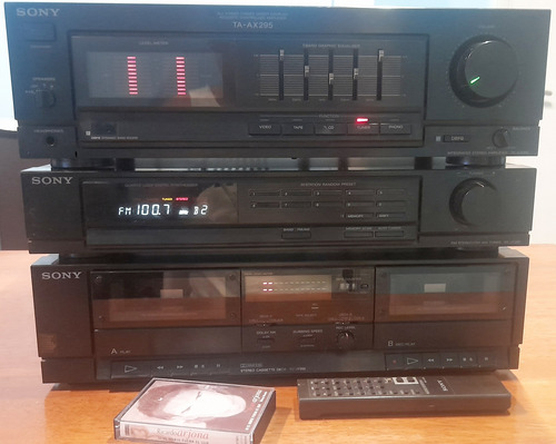 Amplificador Sony,sintonizador, Deck Cassett-impecable Negro 50 W (Usado)