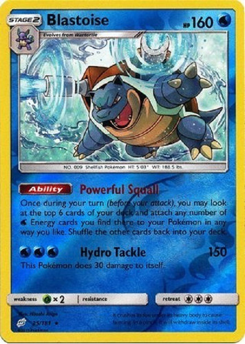 Blastoise 25/181 Reverse Holo Raro Pokemon Tcg