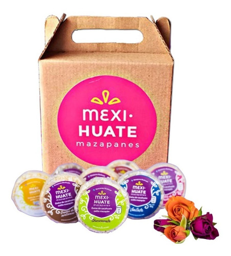 Imagen 1 de 3 de Mazapanes Mexihuate Caja 20 Piezas Artesanal Gourmet Vegan