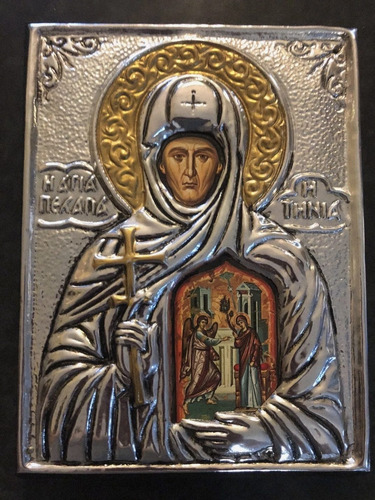 Imagen Icono Antiguo Religioso Hecho En Grecia, Hecho A Mano (Usado)