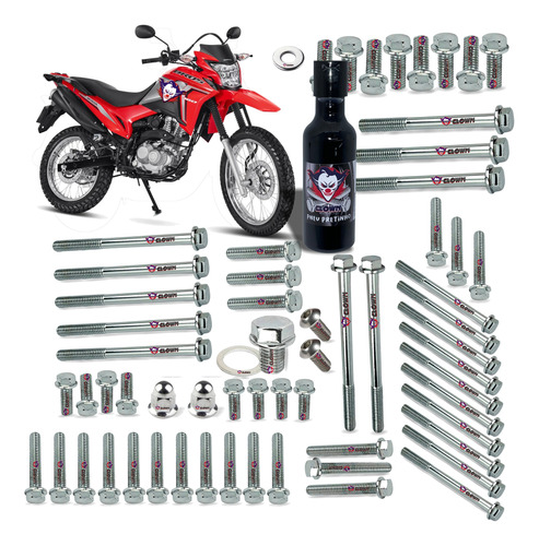 Clown Kit Parafusos Cromado Motor Todo Nxr Bros 160 B4c