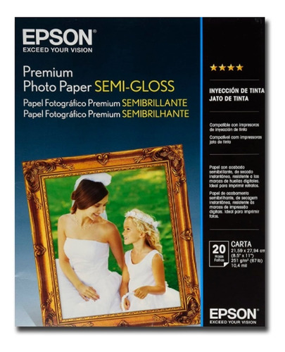 Papel Epson Semi-glossy S041331 Carta 