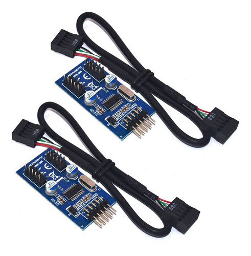 Z 2x Placa-mãe, Conector Usb De 9 Pinos Para 2 Placas