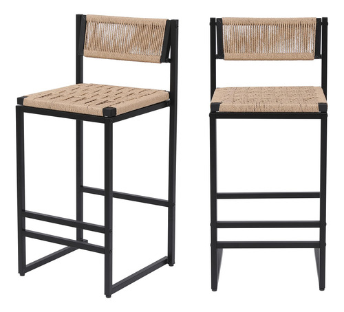 Gfdgfd Taburetes De Bar De Cocina Con Reposapiés Juego De 2