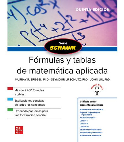 Libro Formulas Y Tablas De Matematica Aplicada