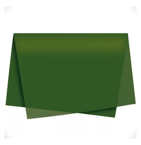 5un Folha Papel De Seda Para Embalagem 48x60cm Roupas Sapato Cor verde bandeira