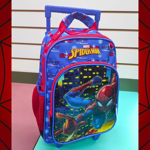 Mochila Escolar Homem Aranha Com Rodinhas E Alças
