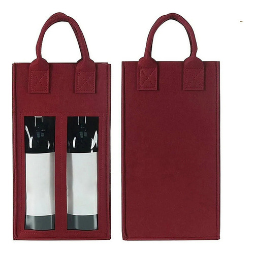2 Botellas Bolsa De Regalo De Vino Tote Bolsa De Vino Rojo