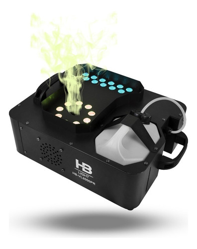 Maquina Fumaça 2000w Vertical 21 Led Rgb 3in1 110v Ou 220v Cor Preto