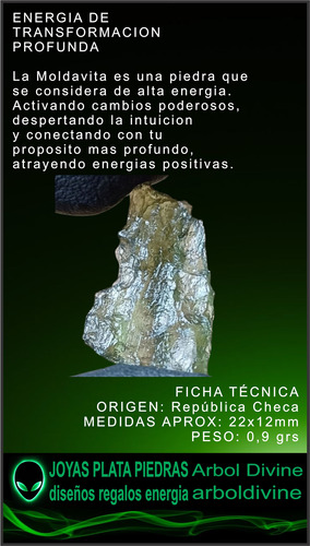Moldavita Auténtica Piedra De Alta Vibración Arboldivine 5 Verde Musgo