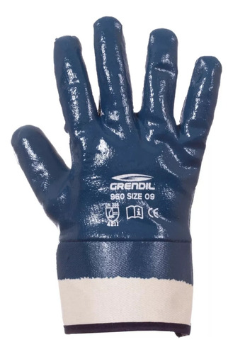 Paquete 10 Pares Guantes Uso Rudo De Nitrilo Seguridad 960