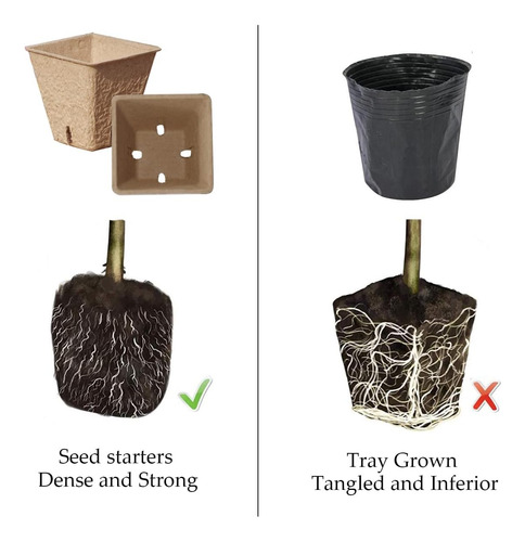 Kit De Inicio De Semillas Con 100 Macetas De Turba