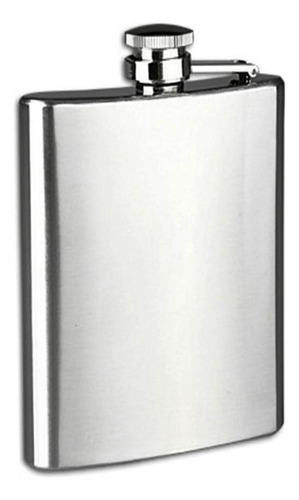 Cantil Bolso Porta Bebida Garrafa Whiskeira Vodka Rum 210ml Cor Inox