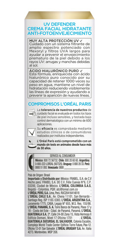 Imagen 4 de 10 de Crema Hidratación Intensa Fps50 L'oréal Paris Uv Defender