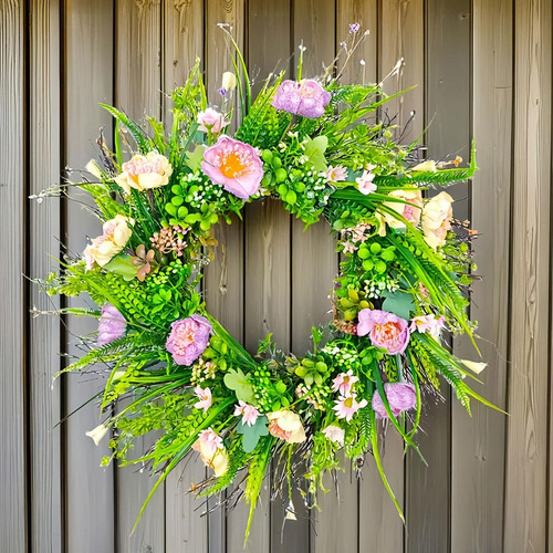Corona De Primavera Y Verano, Corona De Flores Artificiales