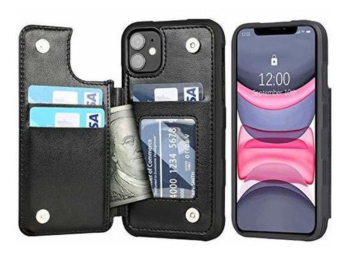 Estuche Para iPhone 11 Sintetica Cartera Bolsillo Tapa 15 Wn