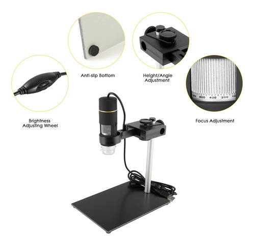 Imagem 8 de 9 de 1000x Ampliação Microscópio Digital Usb Com Função Otg