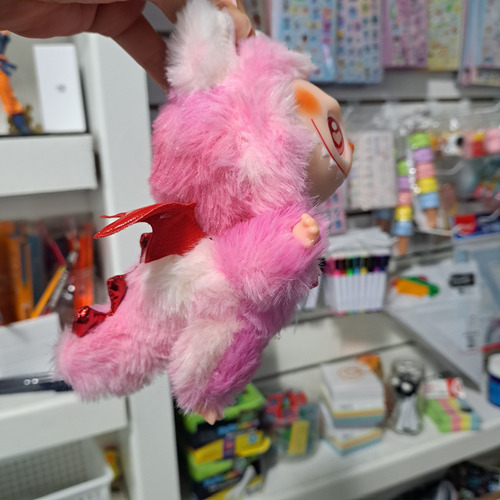 Labubu Peluche Llavero The Monsters Exclusivos Rosa Con Camara