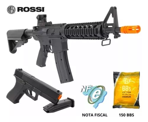 Rifle Airsoft M4a1 M4 Cqb Ris Mola Spring Fuzil Arsenal Rio