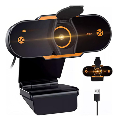 Webcam Full HD 1080p com Microfone Embutido - Widescreen USB, Ideal para Videoconferências e Chamadas Online | webcam 1080p | webcam 120 graus | kit videoconferencia | web cam