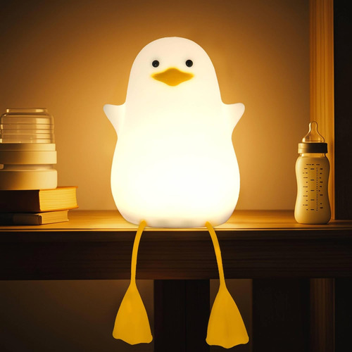Attilife Duck Night Light Para Niños, Tierna Lámpara De Sil