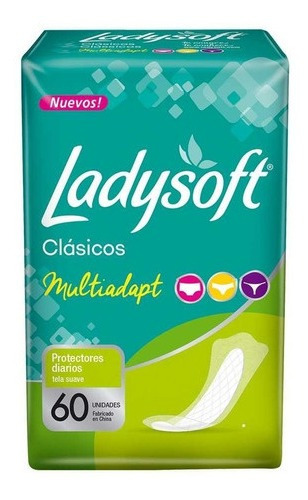 Ladysoft Protector Diario Clásico Multiadapt Sin Alas 60u