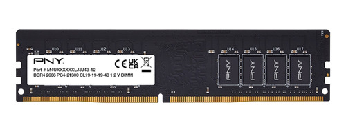 Memoria Ram Pny Performance Negro 8gb 2666mhz Ddr4 Cl19