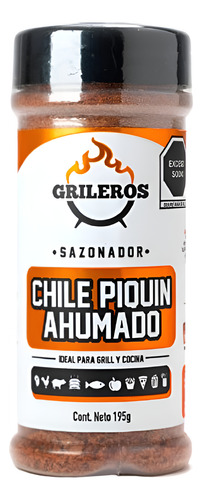 Sazonadores Grileros 195g Para Carnes, Pollos Y Guisos / Chile Piquin Ahumado