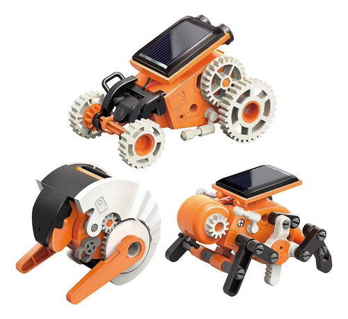 Robot Solar de Juguete Kit de Robots Briko Educativo 7 en 1 Robot para Niños Naranja Hong Jie Toys 0047 Hong Jie Toys