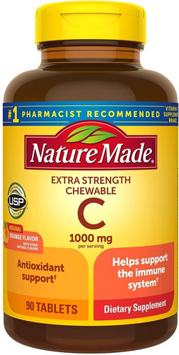 Nature Made Masticable Vitamina C 1000 Mg Naranja 90 Pzas
