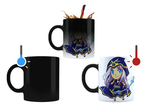 League Of Legends Ashe Taza Magica Tu Propio Estilo Negro