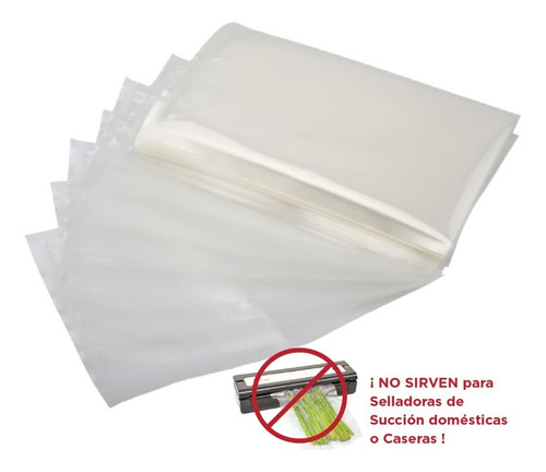 Imagen 1 de 6 de 100 Bolsas Sellado Vacio Lisas 25x35cm No Sirve Para Oster