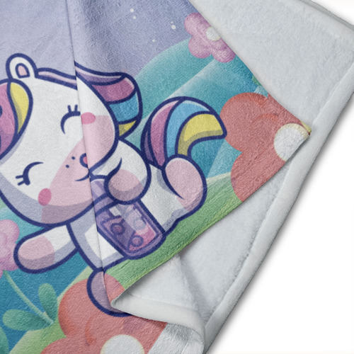 Cobija Matrimonial Diseños De Moda Tiernos Ultrasuave Unicornio 2 Lisa
