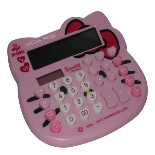 Calculadora Hello Kitty Solar De 12 Digitos Kt-2288a W9