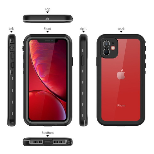 Imagen 7 de 9 de Funda Alto Impacto Compatible iPhone 11 Waterproof Shockprof