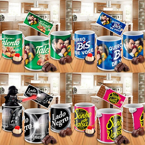 Pack Artes Canecas Páscoa Chocolates Png 40 Estampas