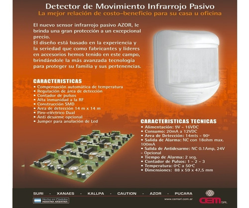 Kit Alarma Domiciliaria- 2 Sensor-controles-sirenas-batería