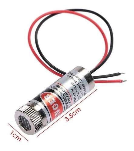 Laser Cruz Rojo 650nm Marcar Alinear Corte Foco Arduino Ptec