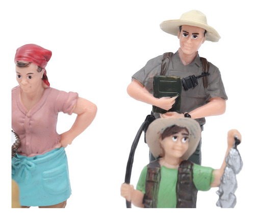 Mt Muñecos De Granjero Simulados Farmer Models, 9 Piezas
