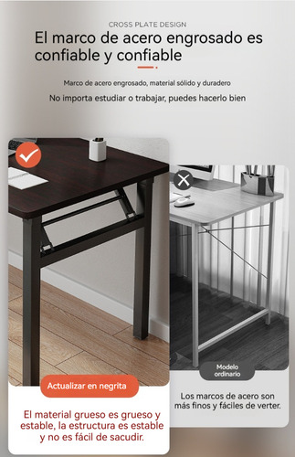 Mesa Plegable Larga De Escritorio Para Pc Doméstico 80cm Blanco