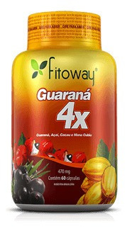 Guaraná 4x - 470mg - 60 Cápsulas