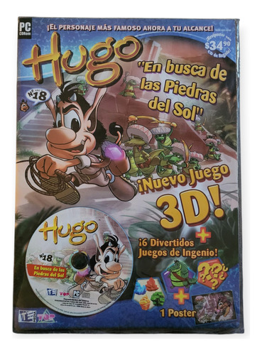 Videojuego Pc A Jugar Con Hugo 3d + Poster Original Cerrado
