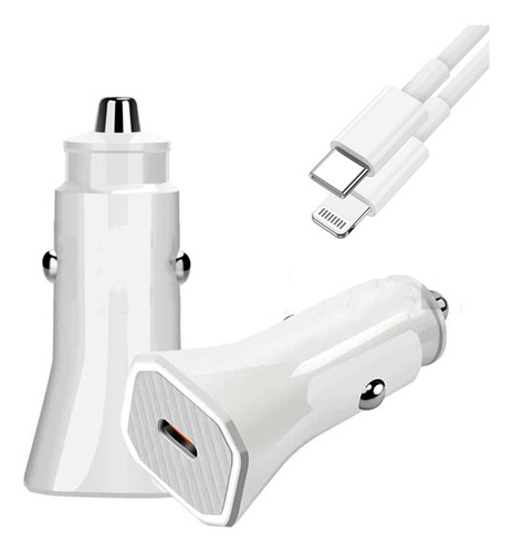 Cargador Para Auto 20w Carga Rapida Adaptador Usb Tipo C