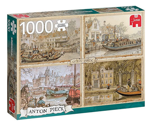 Puzzle Jumbo X 1000 Piezas Barcos De Canales