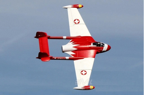 De Havilland Dh-112 Venom V2 Swiss Red, 90mm Edf Jet,  Nuevo